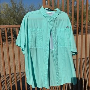 Columbia Aqua Short Sleeve Shirt 2X